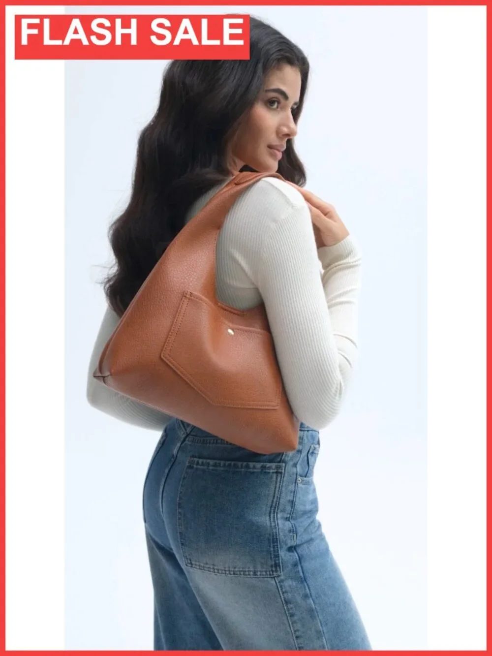 Slouchy Faux Leather Hobo Bag Soft Vegan Leather Tote Small Purse